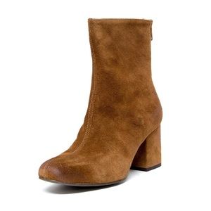 Free People Cecile Brown Suede Ankle Bootie
